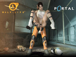 1boy 1girls 3d big_balls big_penis breasts bug_bait chell condom crossover crowbar female footwear garry's_mod gmod gordon_freeman gravity_gun half-life half-life_2 human long_fall_boots male navel nipples nude pale_skin penis portal_2 portal_gun pussy sex straight vulva weapon