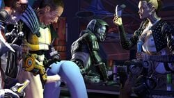 2boys 2girls 3d age_difference ass cum cum_inside female from_behind huggybear interspecies jack_(mass_effect) male mass_effect mass_effect_3 mordin_solus older_male quarian salarian sex straight subject_zero tali'zorah_nar_rayya younger_female zaeed_massani