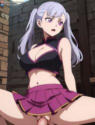 ) 1boy 1girls ai_generated anime black_clover bondage cheerleader cleavage cowgirl_position female large_breasts male noelle_silva penis purple_eyes pussy ranwai sex silver_hair solo_focus stable_diffusion straight uncensored vaginal_penetration vaginal_sex