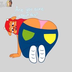 anthro anthro_only ass ass_focus boi034 furry_only imminent_fart imminent_scat lammy_(um_jammer_lammy) lammy_lamb parappa_the_rapper playstation sony sony_corporation sony_interactive_entertainment tagme um_jammer_lammy