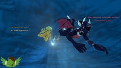 3d applejack_(mlp) breasts cynder friendship_is_magic my_little_pony spyro_the_dragon underwater