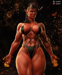 3d abs baldur's_gate baldur's_gate_3 big_breasts breasts karlach muscular quads tekonsfw