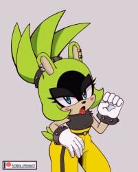 1girls animated bracelet ear_piercing fellatio_gesture gif green_fur handjob_gesture looking_at_viewer open_mouth oral_invitation pepamintop piercing piercings sonic_(series) sonic_the_hedgehog_(idw) sonic_the_hedgehog_(series) standing surge_the_tenrec tied_hair tongue tongue_out two_tone_fur