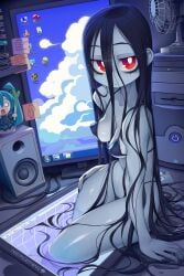 bikini black_hair ghost ghost_girl krokobyaka red_eyes ringu sadako_yamamura samara tagme the_ring yamamura_sadako