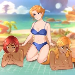 2024 3girls ahe_gao anoneysnufftan applying_sunscreen ass beach beach_towel bikini blonde_hair blue_bikini blue_bra blue_eyes blue_panties blurry_background castlevania castlevania_(netflix) clothed_female_nude_female cornelia_hale eyes_rolling_back female female_only green_eyes hannah__321 humiliation imminent_death killer_lotion large_breasts long_hair lotion massage mind_break naked naked_female netflix nude nude_female orange_hair orgasm peril punishment red_eyes red_hair rubbing short_hair snuff summer sunbathing sunscreen swimsuit sypha_belnades tan tanned tanned_female tanned_skin tongue_out towel trio w.i.t.c.h. will_vandom