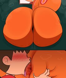 1boy 1girls 2koma anal animal_crossing anthro anus ass big_butt blush blush_lines bodily_fluids brown_hair bubble buckteeth butt_focus butt_grab cellulite clothing comic curled_tail duo female fur hair hand_on_butt hazel_(animal_crossing) hi_res huge_butt human interspecies licking male male/female mammal musk nintendo oral orange_body orange_fur orange_tail ota_(artist) photo pink_tongue rear_view red_clothing red_shirt red_topwear rimming rodent sciurid sex shirt short_hair snot snot_bubble sweat sweatdrop sweaty_butt tail teeth thick_tail through_wall tongue topwear tree_squirrel villager_(animal_crossing)