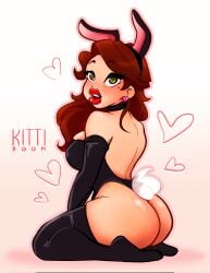 big_breasts bunnygirl bunnysuit cute kitti_(kittiboom) kittiboom