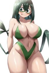 1girls absurd_res alternate_breast_size breasts female green_hair hi_res huge_breasts jasony large_breasts light-skinned_female light_skin long_hair my_hero_academia simple_background swimsuit thick_thighs tsuyu_asui wide_hips