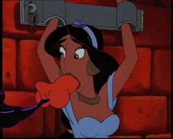 aladdin animated arabian arabian_clothes blowjob brunette dark-skinned_female deepthroat disney disney_princess fellatio female harem_outfit human jafar oral penis princess_jasmine rape red_skin royalty testicles trzaraki vylfgor