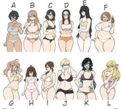 10+girls 12girls 6+girls a-chan_(ryo_agawa) b-chan_(ryo_agawa) belly belly_button big_breasts black_hair blonde_hair bow_in_hair bow_ribbon bra breasts brown_hair c-chan_(ryo_agawa) chubby chubby_belly chubby_female chubby_girl colored corset cute d-chan_(ryo_agawa) dyed_hair e-chan_(ryo_agawa) f-chan_(ryo_agawa) fat female female_only flat_chest flat_chested g-chan_(ryo_agawa) girls girls_only glasses h-chan_(ryo_agawa) hair hips huge_breasts i-chan_(ryo_agawa) j-chan_(ryo_agawa) k-chan_(ryo_agawa) l-chan_(ryo_agawa) large_breasts light-skinned light-skinned_female light_skin lingerie long_hair low_res multiple_girls nameless_character narrow_waist navel original_character panties pink_bow pink_ribbon pose posing ryo_agawa short short_female short_girl short_girls short_hair shortstack skinny skinny_female skinny_girl skinny_waist slightly_chubby slightly_chubby_female small_breasts take_your_pick tall tall_female tall_girl tall_girls tan_body tan_skin thick thick_legs thick_thighs wide_hips women