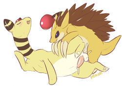 ampharos buggery color gay interspecies maim male male_only multiple_males nintendo no_humans pokemon pokemon_(species) sandslash