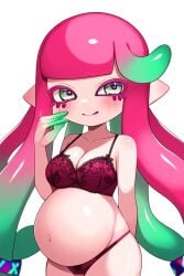 ai_generated harmony_(splatoon) lingerie pregnant smiling_at_viewer splatoon splatoon_(series)