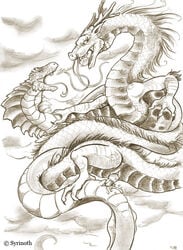 black_and_white buraki d-war dragon dragon_wars imoogi no_humans syrinoth