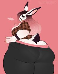 ass_cleavage big_ass big_breasts breasts bubble_butt butt_crack female furry huge_ass rabbit saintsucrose tagme thick_thighs wide_hips