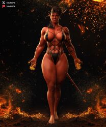 3d abs baldur's_gate_3 big_breasts breasts karlach muscular quads tekonsfw