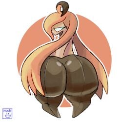 ahoge areola ass_focus back back_view beady_eyes big_breasts big_hips breasts brown_areola brown_nipples butt_crack butt_focus chubby curvy curvy_figure dumptruck_ass dumptruck_butt eyelashes female female_only generation_6_pokemon gourgeist hair hi_res hips huge_breasts humanoid hyper_hips large_ass long_hair looking_at_viewer moonix_xero navel nintendo no_humans nude open_mouth orange_hair pokemon pokemon_(species) prehensile_hair pussy sideboob simple_background slightly_chubby solo thick_thighs white_background white_eyes