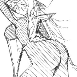 blush duel_monster female kinoni large_ass large_breasts silent_magician sketch tagme tight_clothing wizard_hat yu-gi-oh!