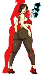 2024 ass_focus makoto_niijima megami_tensei milf persona persona_5 solidusgrilo solo solo_female solo_focus sports_bra yoga_pants