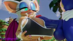 3d 3d_(artwork) balls bat cum erection female hedgehog huge_breasts lordpyro9 male penis rouge_the_bat sonic_(series) sonic_the_hedgehog