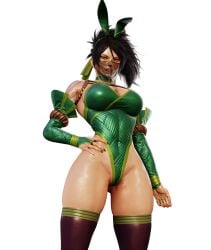 3d 3d_(artwork) 3d_model akali blender_(software) blender_cycles bondage bunny_ears chi_syrse ionian league_of_legends pose riot_games ryanreos sexy_pose veil wet_body