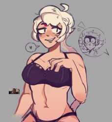 brawl_stars charlie_(brawl_stars) chuck_(brawl_stars) flirting_look lingerie_bra male/female