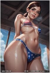 ai_generated bikini ellie_(the_last_of_us) ellie_williams foot_fetish footjob gold_dollar petite schoolgirl small sweaty teen teenager the_last_of_us videogame young