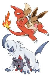 69 69_position absol ambiguous_gender charmeleon eevee feral nintendo pachi_rizuu pokémon_(species) pokemon pokemon_(species) rape zorua