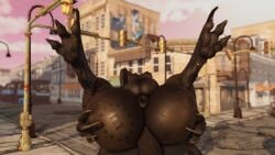 1boy 3d anthro ass balls claws deathclaw fallout gay legs_up male male_only nude presenting presenting_ass presenting_butt roblox solo solo_focus spread_legs teasing willie_piv