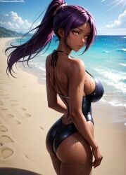 1girls 2d ai_generated ass ass_focus athletic athletic_female belly big_ass big_breasts big_butt bleach bleach:_the_thousand-year_blood_war cameltoe chest cleavage curvy curvy_figure cute cute_face dark-skinned_female dark_hair dark_skin dark_skinned_female detailed eyelashes eyeshadow female female_only fit fit_female focus from_behind high_quality legs lips lipstick long_hair looking_at_viewer makeup mascara mature nero100 nude one-piece_swimsuit outdoors posing public purple_hair sagging_breasts seductive seductive_look shihouin_yoruichi stable_diffusion swimsuit swimwear tagme tall tall_female tanned tanned_female tanned_skin thick_ass thick_butt thick_thighs thighs wide_hips yellow_eyes