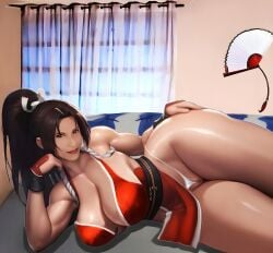 1girls fatal_fury female hentai king_of_fighters mai_shiranui mai_shiranui_(city_of_the_wolves) mai_shiranui_(cosplay) mai_shiranui_(maximum_impact_alt) masturbation pornography sex sexy_pose