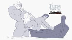 king triton from disney by bobocomics