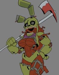 axe big_breasts five_nights_at_freddy's five_nights_at_freddy's_3 rule_63 solo source_request springtrap_(fnaf) sqwunx_(artist) tagme thirst-trap_(sqwunx) wendy_afton wendy_afton_(sqwunx_design) william_afton