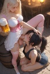 1femboy 1futa ai_generated beer black_hair blonde_hair blowjob boots breasts corset deepthroat denim denim_shorts dickgirl dress dress_lift fellatio femboy feminine_male futa_on_femboy futadom futanari garter_straps hannai head_grab intersex kneeling leg_up long_hair male malesub oktoberfest oral oral_sex otoko_no_ko penis ponytail precum shorts skirt skirt_lift standing stockings tank_top testicles thighhighs trap white_dress