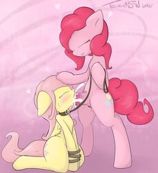 2013 cum cum_in_mouth cutie_mark duo equine female fluttershy_(mlp) friendship_is_magic futanari herm horse intersex kneeling my_little_pony pegasus penis pink_fur pinkie_pie_(mlp) pony pussy straight_hair tesslashy wings yellow_fur