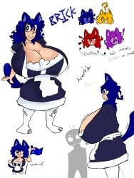 1boy 1girls 2025 :3 aaanarkia anon anonymous_male australian big_breasts big_cleavage bigger_female blue_eyes blue_fur blue_hair blue_tail boob_window breasts brick_(aaanarkia) cat_ears cat_girl cat_tail catgirl cleavage clothed clothing colored deep_cleavage emotions expressions female female_focus flag holding_flag holding_object holes_in_clothes holes_in_socks huge_breasts hyper hyper_breasts i_wanna_fuck_her_so_bad large_breasts larger_female maid maid_apron maid_outfit maid_uniform original original_art original_artwork original_character reference_sheet socks tail tall_female taller_female wife_material would