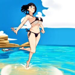 1girls adult adult_female ankles armpits back-tie_bikini back-tie_swimwear bare_armpits bare_arms bare_belly bare_calves bare_chest bare_hands bare_hips bare_knees bare_legs bare_midriff bare_navel bare_shoulders bare_skin bare_soles bare_thighs bare_toes barefoot belly belly_button bikini bikini_bottom bikini_only bikini_top black_bikini black_bikini_bottom black_bikini_top black_hair black_hair_female black_string_bikini black_swimsuit black_swimwear blue_eyes blue_eyes_female blue_sky bouncing_breasts bouncing_tits breasts busty busty_female busty_girl calves closed_mouth_smile clouds collarbone curvaceous curvaceous_body curvaceous_female curvaceous_figure curvaceous_hips curvy curvy_body curvy_female curvy_figure curvy_hips day daylight daytime elbows exposed_armpits exposed_arms exposed_belly exposed_chest exposed_hips exposed_legs exposed_midriff exposed_navel exposed_shoulders exposed_skin exposed_thighs exposed_toes feet female female_focus female_only fingernails fingers full_body groin half_naked half_nude halterneck happy high_resolution highres horizon hourglass_figure knees large_breasts lean_figure legs long_hair mature mature_female midriff naked naked_female naked_woman narrow_waist navel nico_robin nude nude_female nudity ocean one_piece outdoor outdoor_nudity outdoors outside sea seaside semi_nude shaking_breasts shoulders side-tie_bikini sky slender_body slender_waist slim_waist smile smiley_face smiling smirk solo standing string_bikini swimsuit swimwear thick_thighs thighs underboob wide_hips