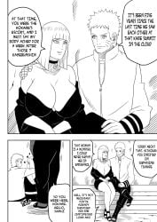 1girls 2boys big_breasts blunt_bangs blush bob_cut boruto:_naruto_next_generations breasts busty caught caught_in_the_act cheating cheating_husband choker comic cuddling darui dialogue english_text hand_on_shoulder huge_breasts imminent_kiss indoors interrupted large_breasts lovers male/female mature mature_female milf monochrome multiple_boys naruto naruto_(series) netorare ninrubio ntr samui sitting story uzumaki_naruto uzumaki_symbol voluptuous voluptuous_female