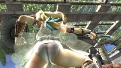 ass bandai_namco panties sophitia_alexandra soul_calibur_iv upskirt white_panties