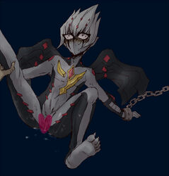 barian_vector blush bondage censored color cum dark_skin dubious_consent forced male male_only nude rei_shingetsu short_hair solo_focus sweat tears vector_barian yu-gi-oh!