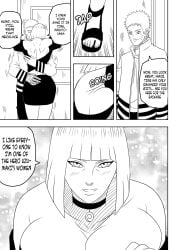 1boy 1girls big_ass big_breasts blunt_bangs blush bob_cut boruto:_naruto_next_generations breast_press breasts busty cheating cheating_husband choker comic dialogue english_text huge_ass huge_breasts hugging indoors large_breasts lovers male/female mature mature_female milf monochrome naruto naruto_(series) netorare ninrubio ntr romantic samui story uzumaki_naruto uzumaki_symbol voluptuous voluptuous_female