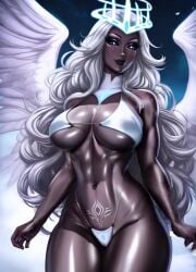 1girls ai_generated angel animated big_breasts bikini bikini_bottom bikini_top blue_eyes breasts civitai curvy curvy_ass curvy_body curvy_female curvy_figure curvy_hips curvy_milf curvy_thighs female female female_focus female_only hair halo hazbin_hotel kirillai mature_female milf sera_(hazbin_hotel) seraph solo solo_female solo_focus standing tagme thick thick_ass thick_legs thick_thighs video video white_hair