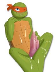 anthro big_penis blush cum freako furry male male_only mask masturbation michelangelo no_humans penis reptile scalie shell solo teenage_mutant_ninja_turtles turtle turtlecock