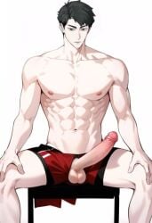 gay haikyuu!! male male_only ushijima_wakatoshi volleyball