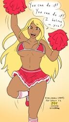 1girls abs belly big_breasts bikini_top bimbo blonde_hair boku_no_hero_academia bouncing_breasts brain_drain brainwashed brainwashing brown_skin bunny_ears bunny_girl cheerleader cheerleader_costume cheerleader_outfit cheerleader_uniform color colored dark-skinned_female dark_skin english english_text enjoying female female_focus female_only forced_transformation happy hero heroine hypnosis joy long_hair mental_transformation mind_control miniskirt mirko miruko my_hero_academia personality_change pompoms red_eyes rumi_usagiyama school_uniform schoolgirl simple_background simple_shading skirt slim slim_waist smile smiling socks star text thick_thighs thighs thin_waist toned toned_female trance transformation usagiyama_rumi xxxx52