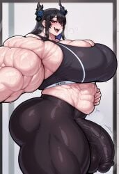 1futa abs ai_generated balls bulge demon erection fangs futanari hololive hololive_english horns huge_breasts huge_cock huge_muscles large_penis muscular_futanari nerissa_ravencroft selfie smug sweat testicles veins virtual_youtuber