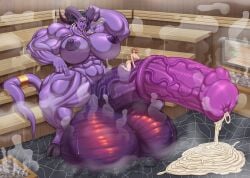 abs besky_(artist) draenei futa_monster futanari giantess horsecock horsecock_futanari hyper_muscles muscular_futanari rhaluna world_of_warcraft