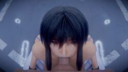 3d animated blowjob deepthroat fellatio ghost_in_the_shell kusanagi_motoko light-skinned_female light-skinned_male looking_at_viewer no_sound pov self_upload soles tagme video zeleous