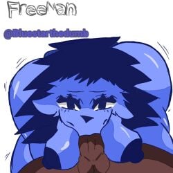 big_ass blowjob blue_skin bluestar bluestar/sky female freeman08119 freeman08119 furry sky sky(bluestar) tagme