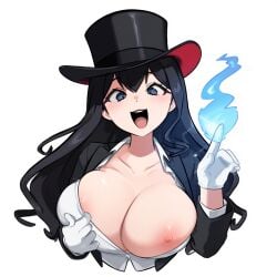 1girls ai_generated big_breasts dc dc_comics female large_breasts magic mullon novelai solo solo_female solo_focus zatanna zatanna_zatara