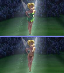 ai_assisted before_and_after blonde_female blue_eyes breasts cirax2024 disney disney_fairies edit edited edited_image edited_official_artwork female_focus female_only nipples nude_female screenshot_edit tagme tinker_bell vagina